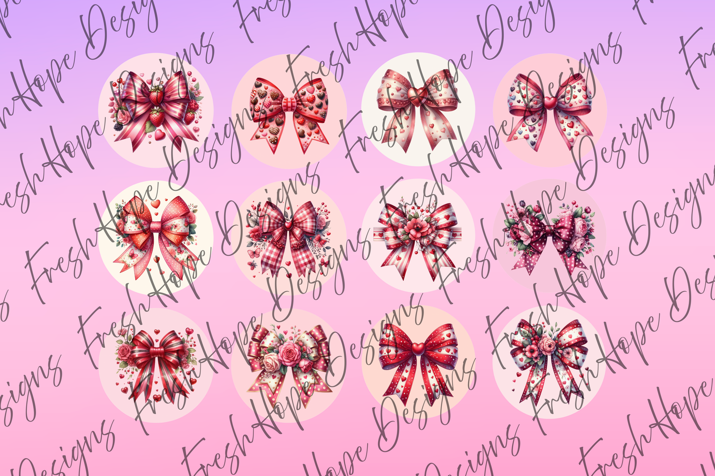 Valentine’s Bows Cardstock