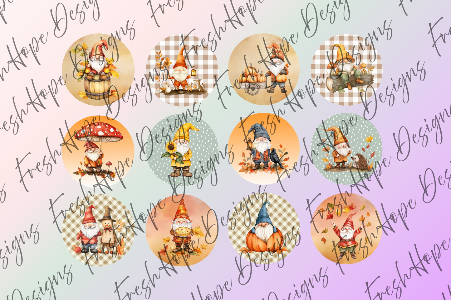 Fall Gnomes Cardstock