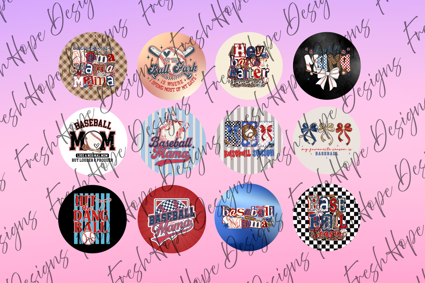 Baseball Mama Cardstock