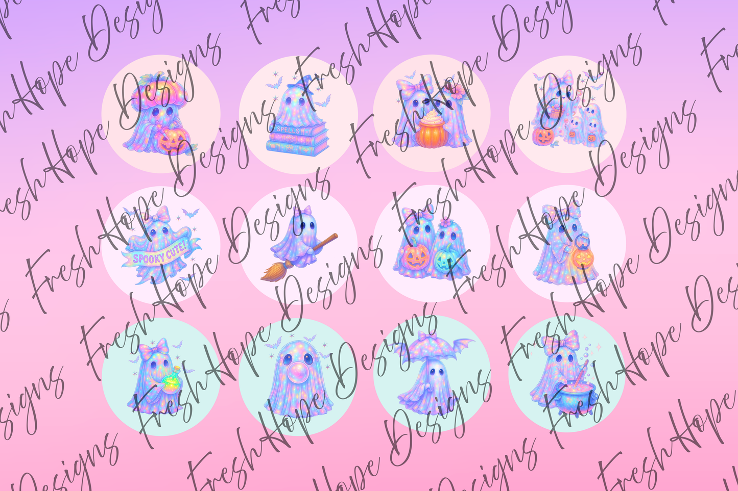 Pastel Ghosts Cardstock