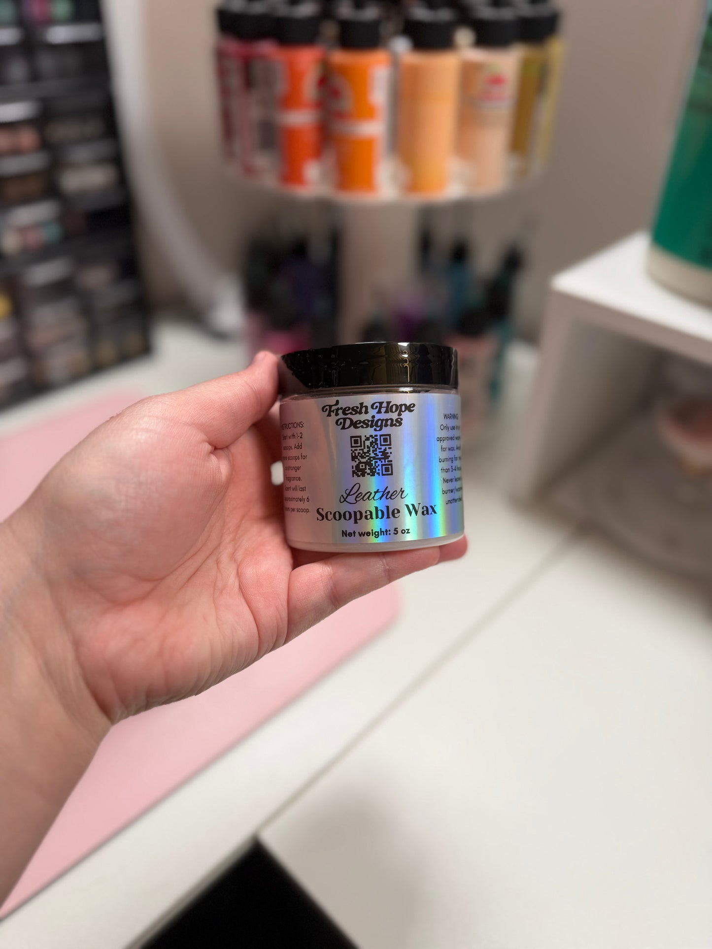 Leather Scoopable Wax