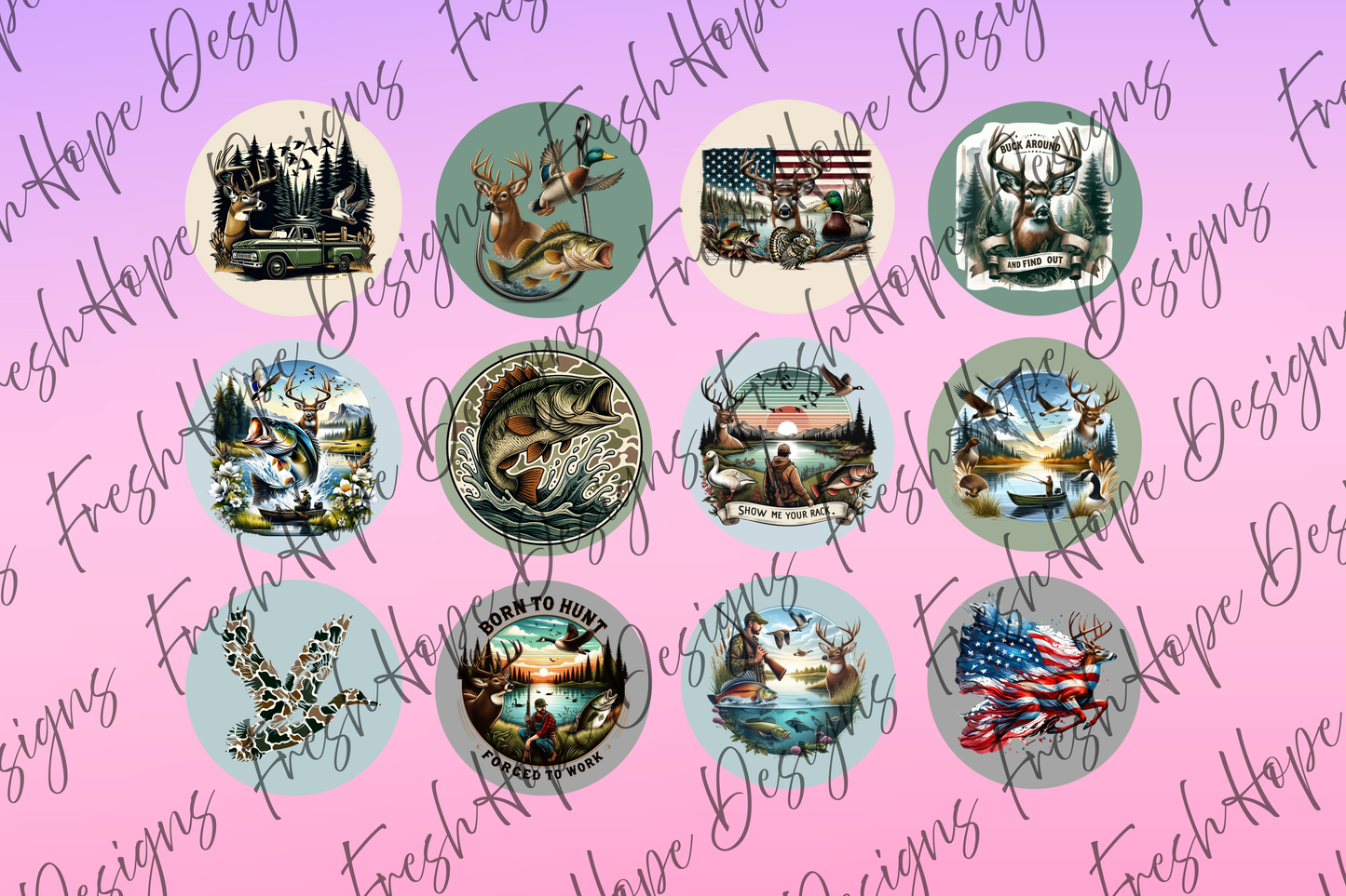 Hunting/Fishing Cardstock