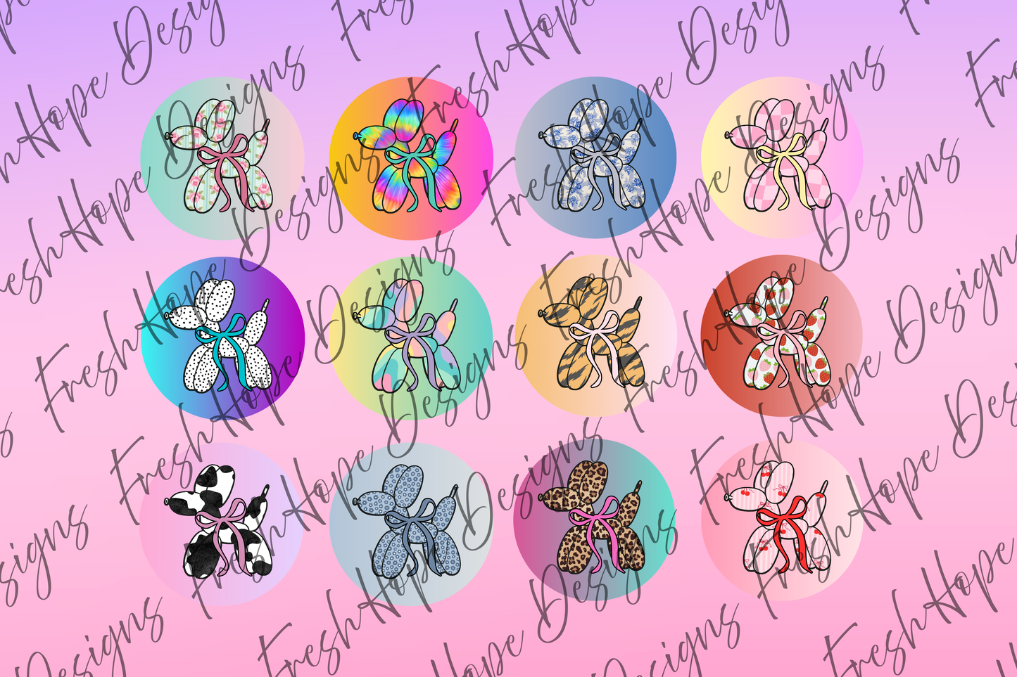 Balloon Dogs Cardstock