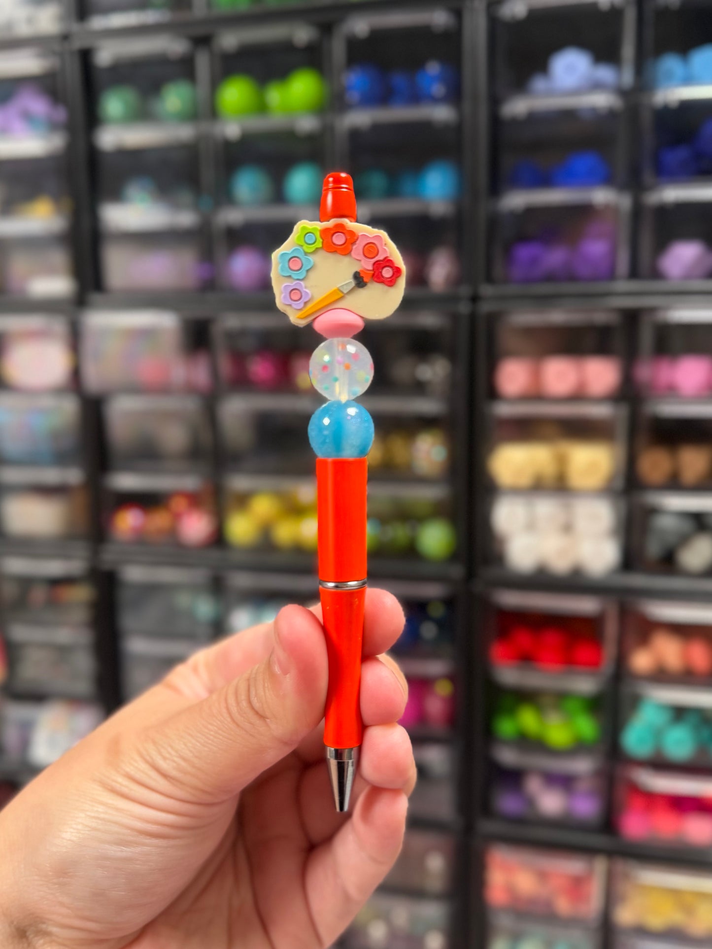 Paint Palette Beaded Pen