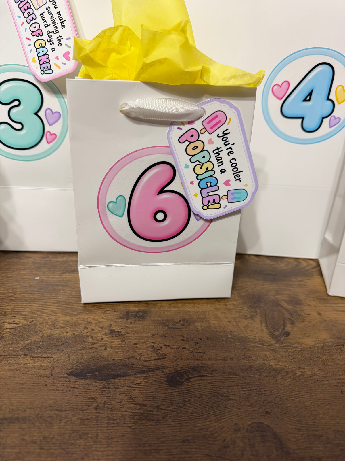 Custom Squishy Birthday Tag/Sticker Set