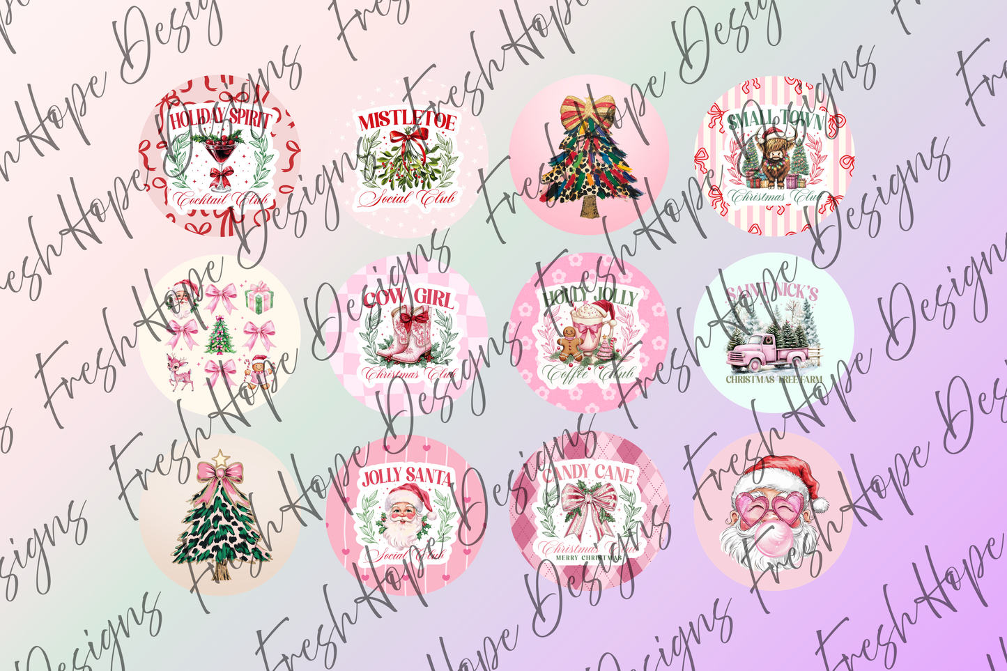 Pink Christmas Cardstock