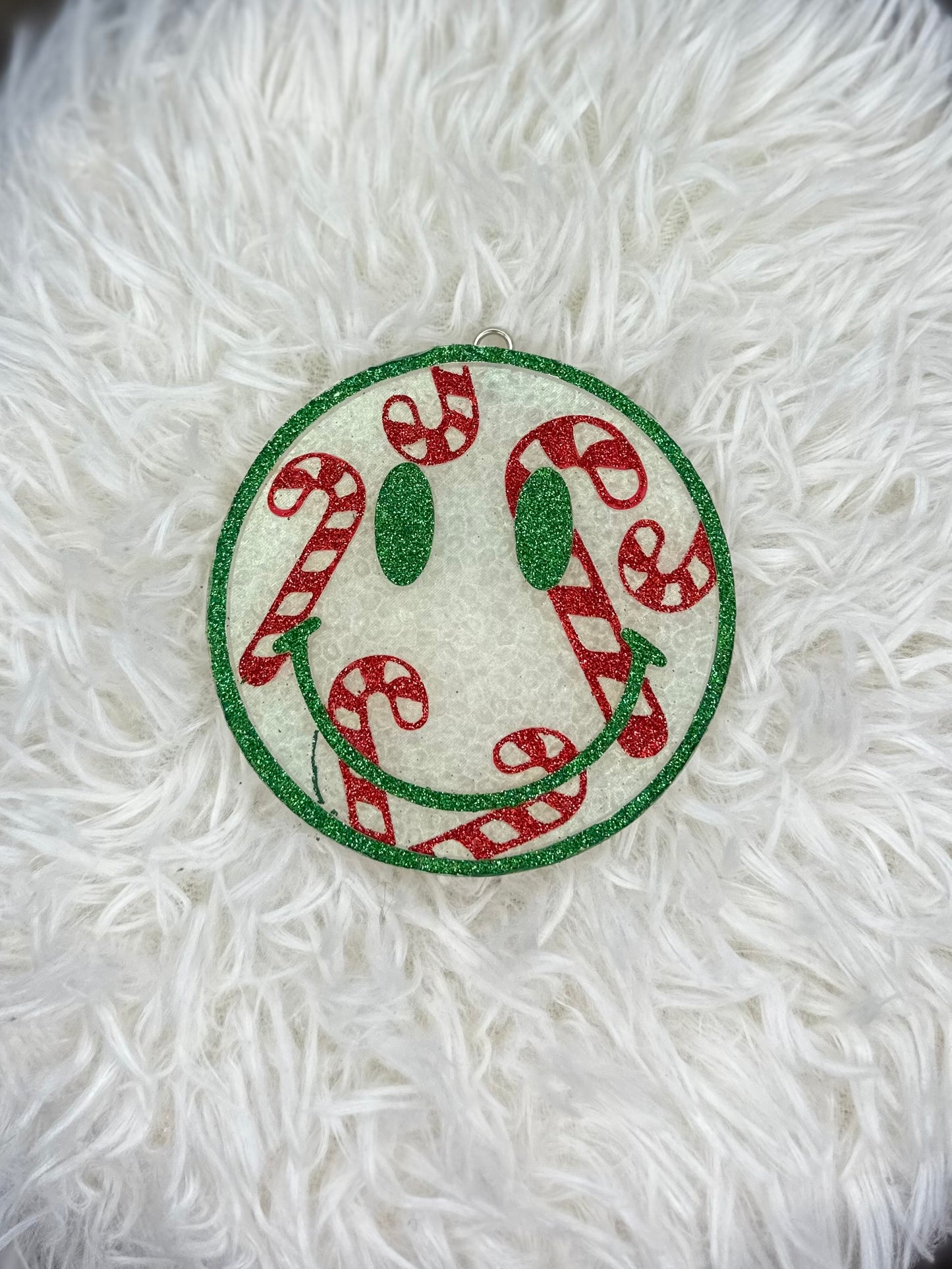 Custom Smiley with Candy Canes Freshie
