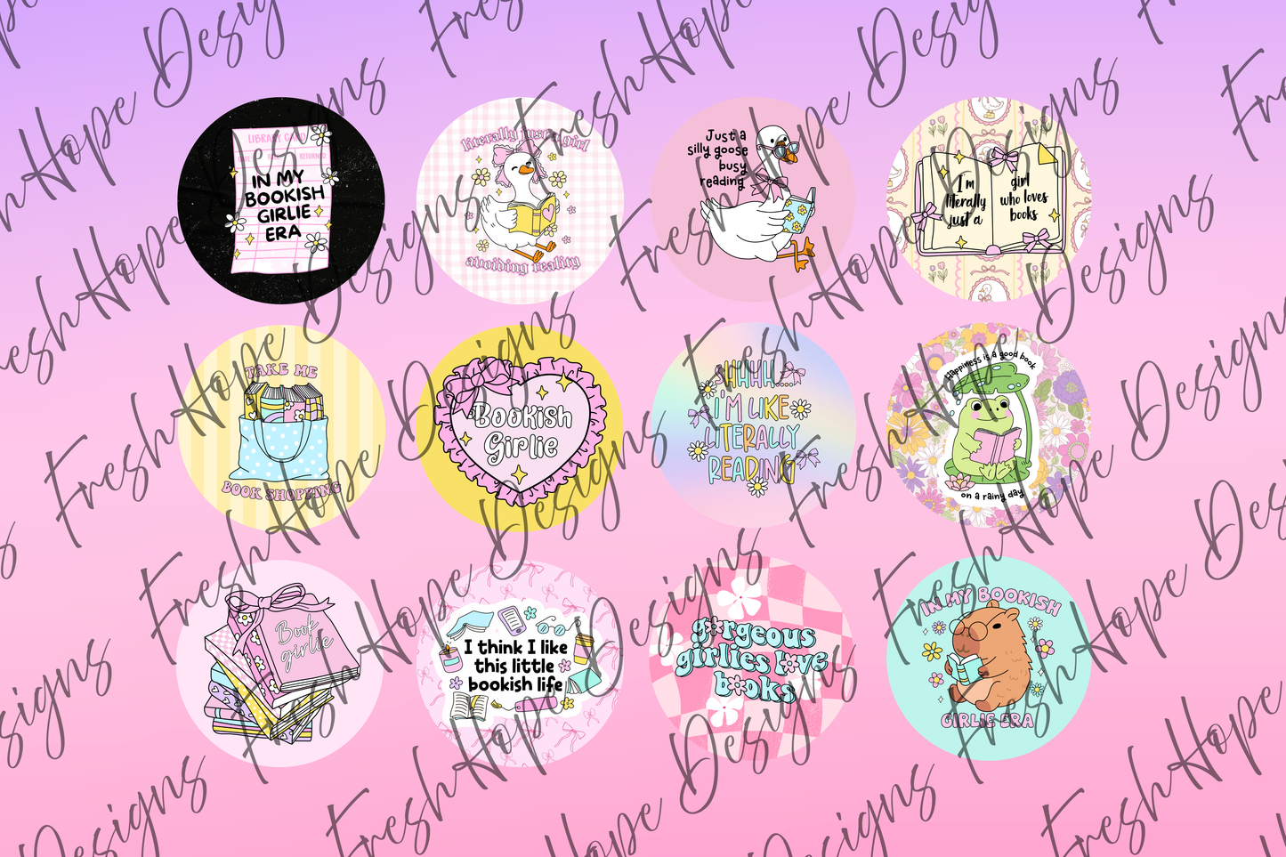 Bookish Girly Cardstock