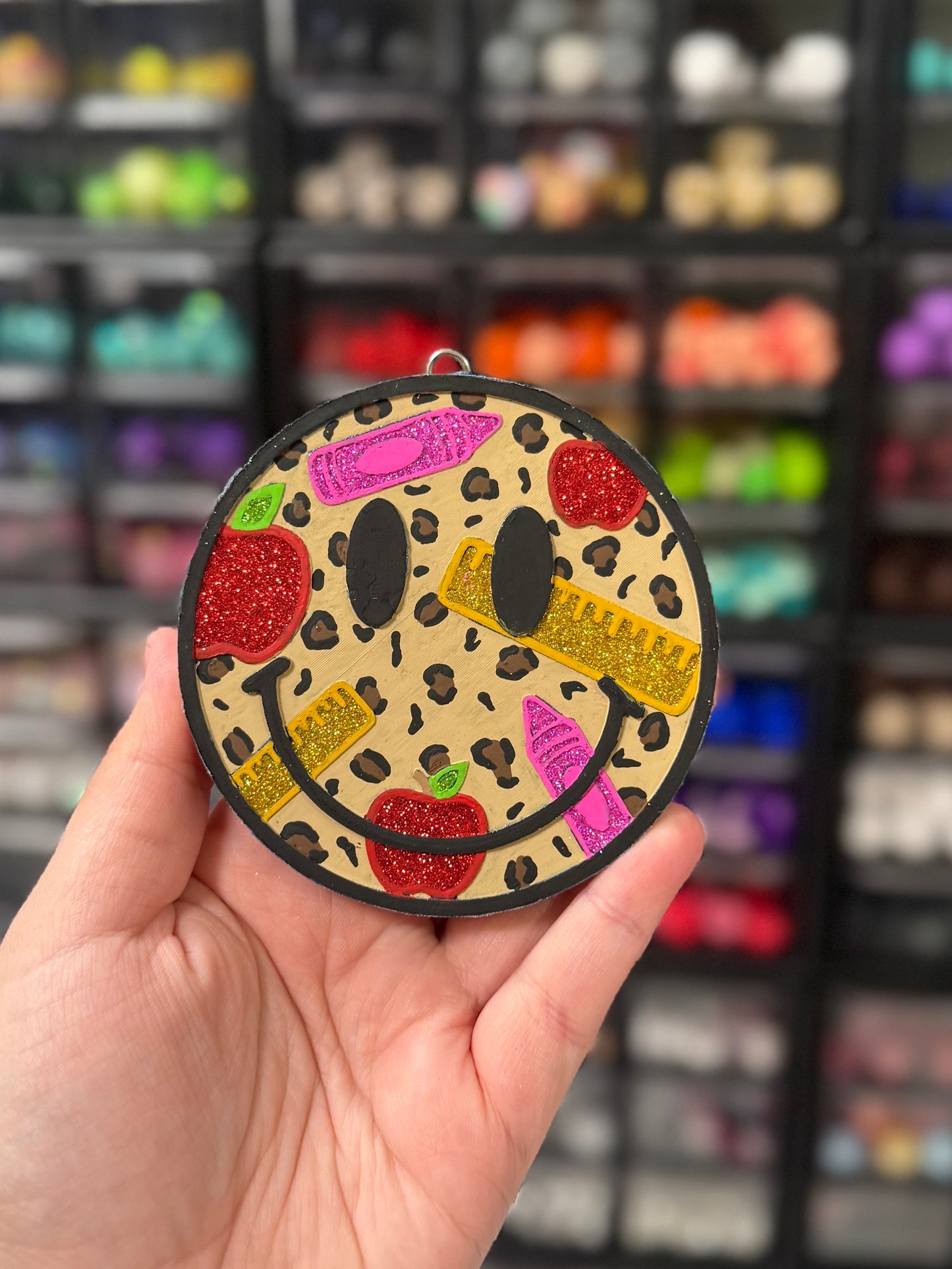 Custom Smiley with School Supplies Freshie