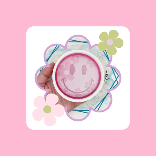 Custom Smiley with Flowers Freshie