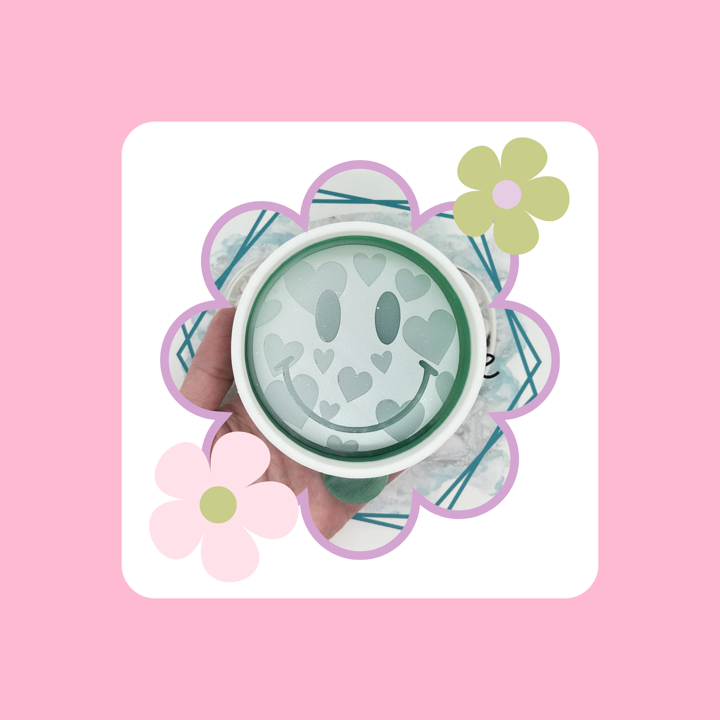 Custom Smiley with Hearts Freshie