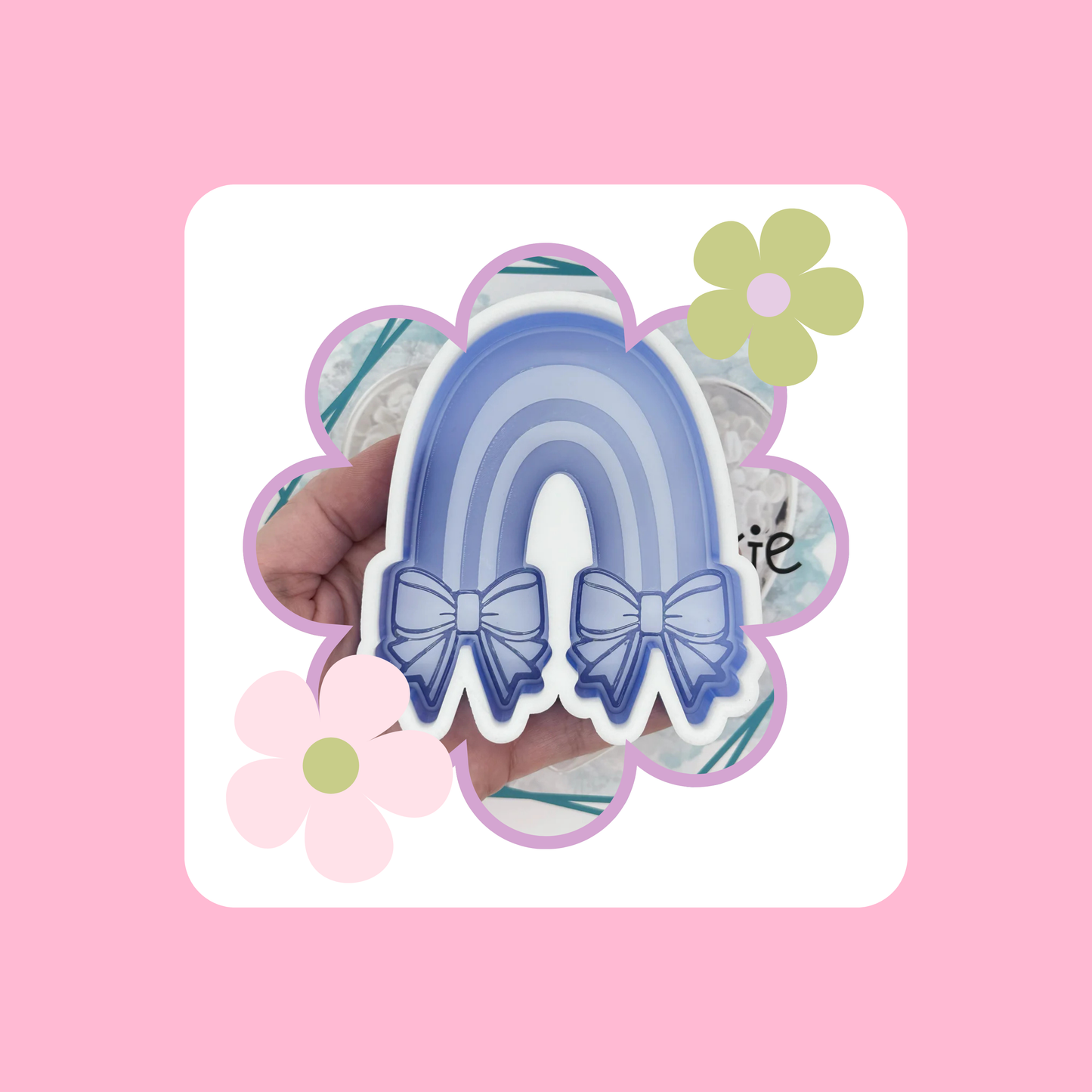 Custom Rainbow with Bows Freshie