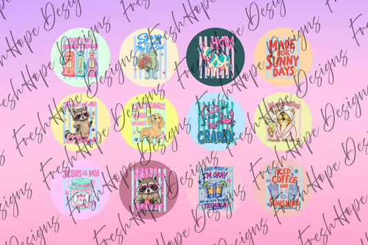 Striped Summer Cardstock
