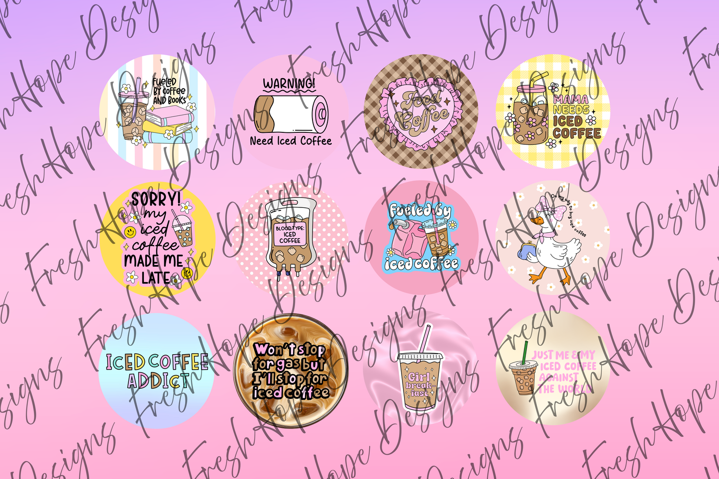 Iced Coffee Girly Cardstock
