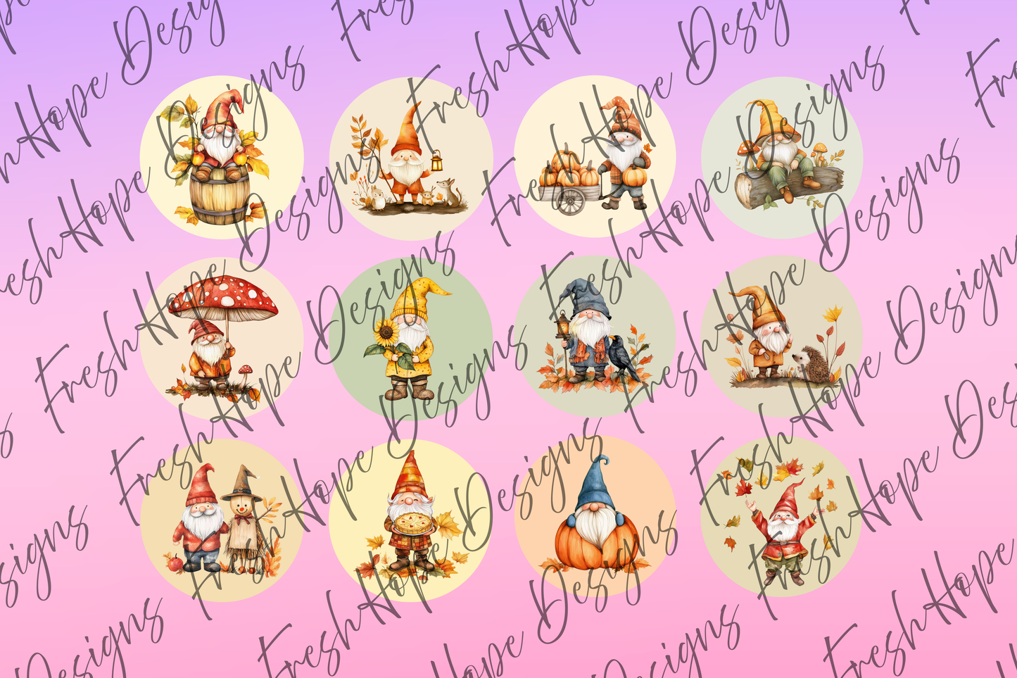 Fall Gnomes Cardstock