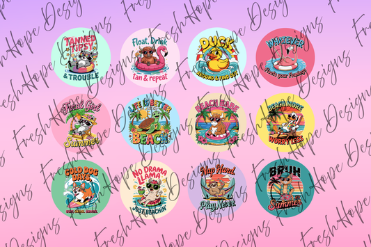 Summer Animal Quotes Cardstock