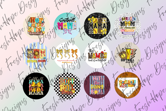 Softball Mama Cardstock