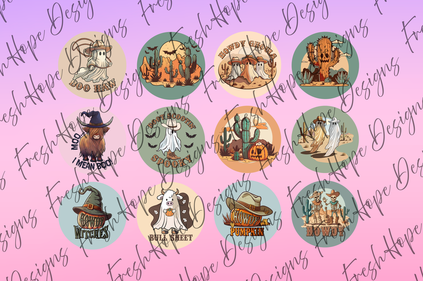 Halloween Western Cardstock