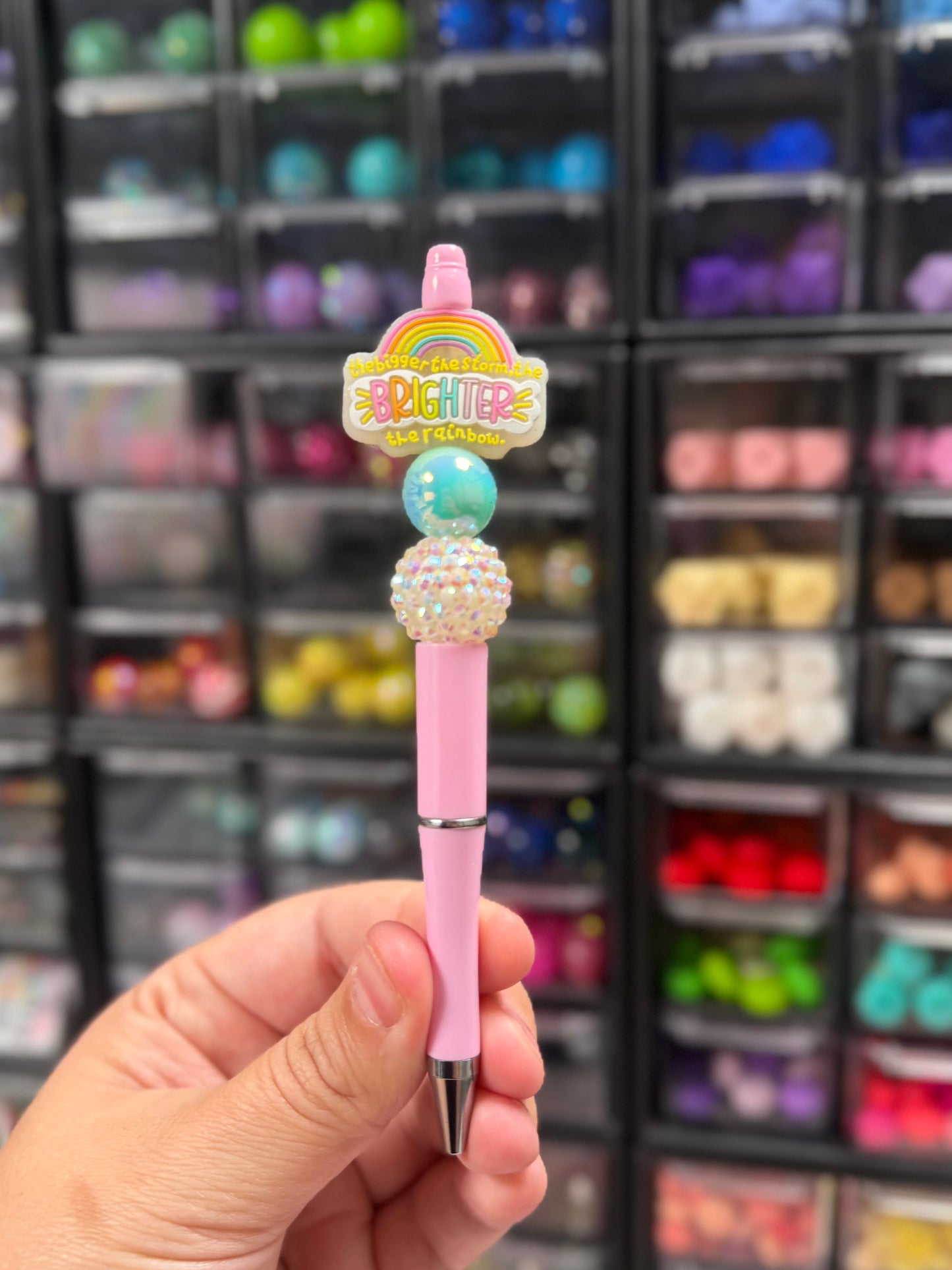 The Bigger The Storm Beaded Pen