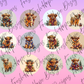 Christmas Highland Cows Cardstock