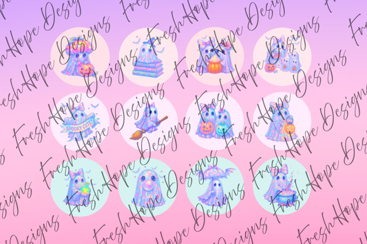 Pastel Ghosts Cardstock