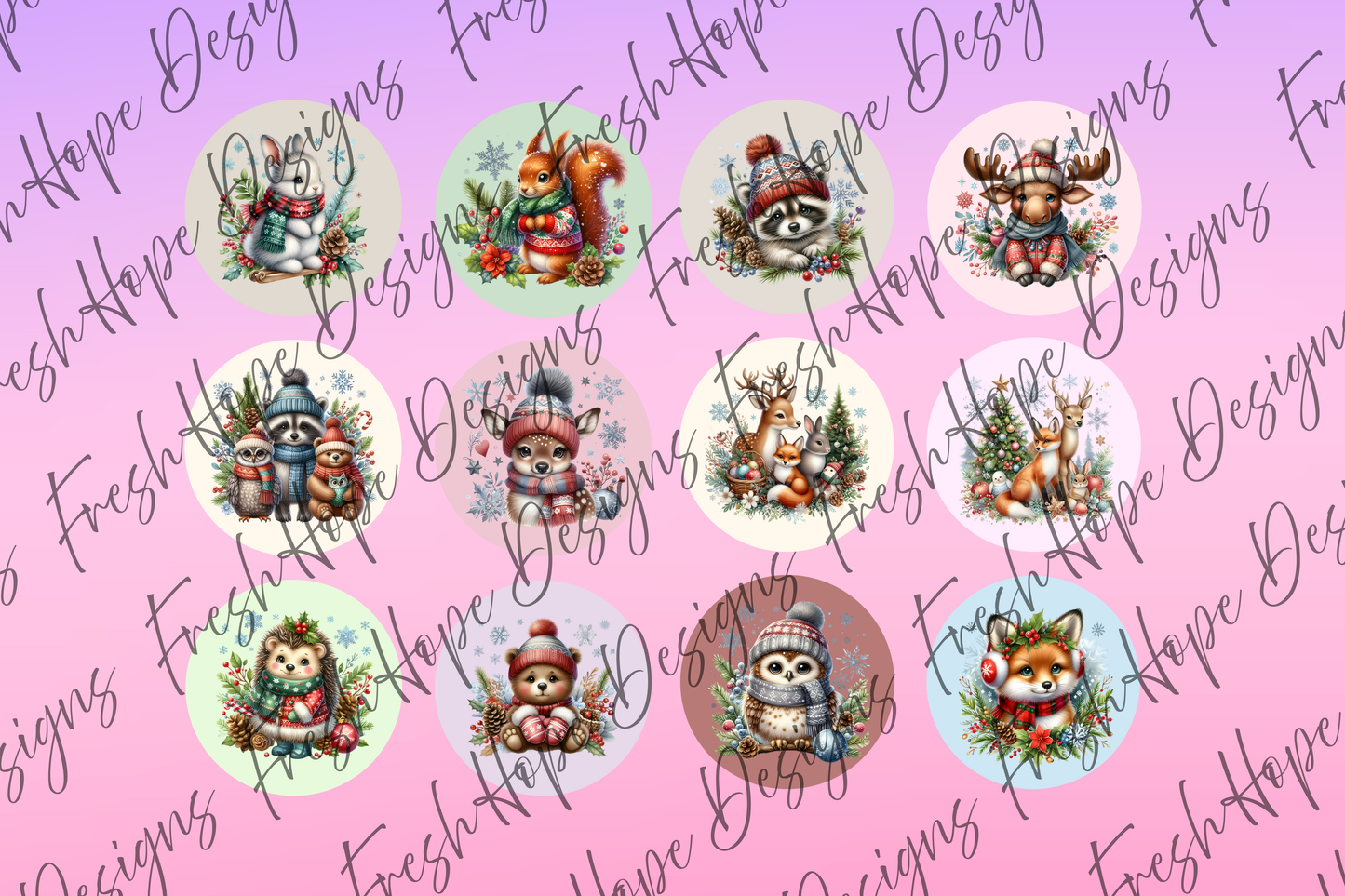Winter Wonderland Animals Cardstock