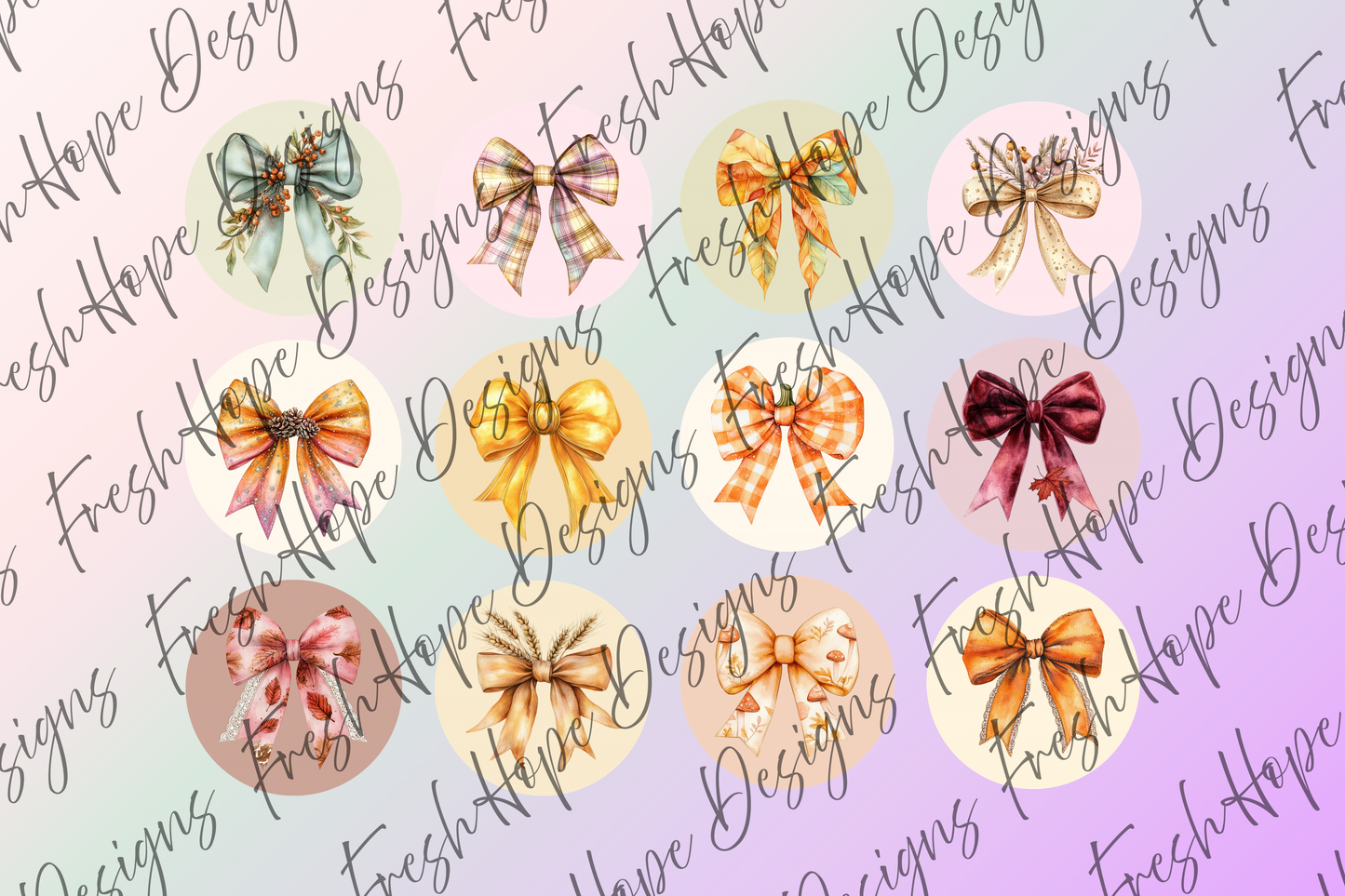 Fall Bows Cardstock