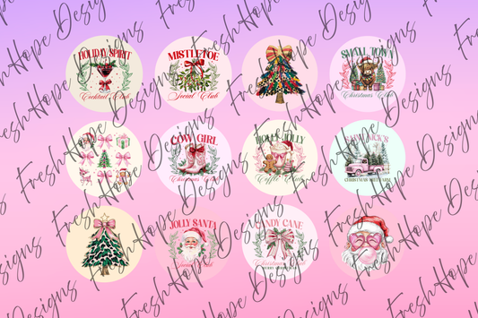 Pink Christmas Cardstock