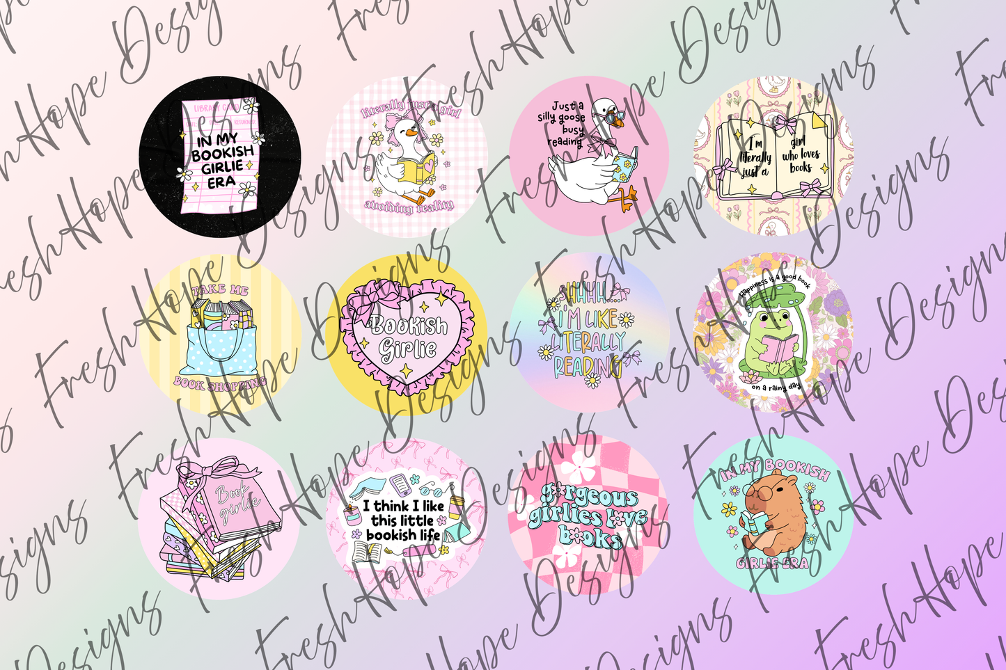 Bookish Girly Cardstock