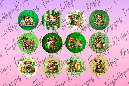 St. Patrick’s Day Cows Cardstock