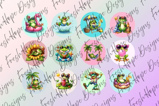 Summer Frogs Cardstock