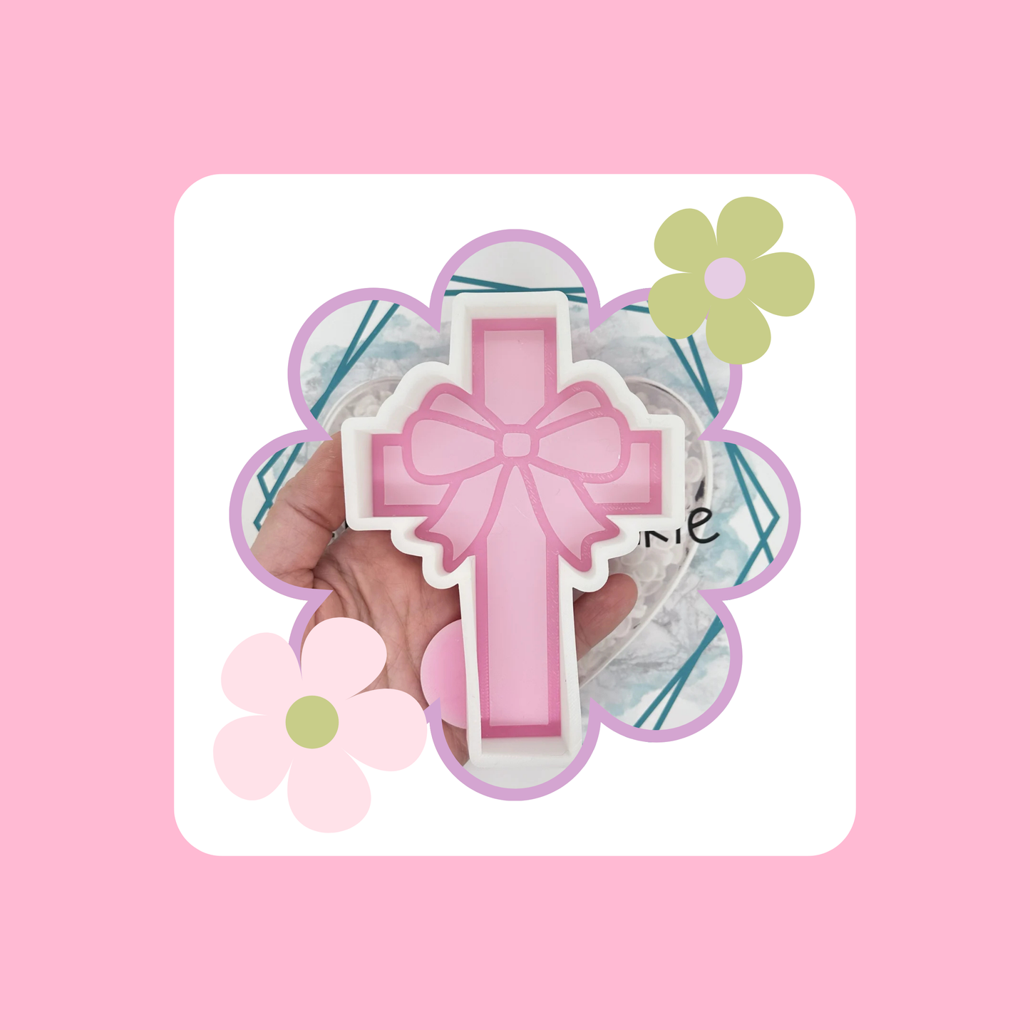 Custom Cross With Bow Freshie