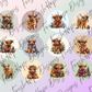 Christmas Highland Cows Cardstock