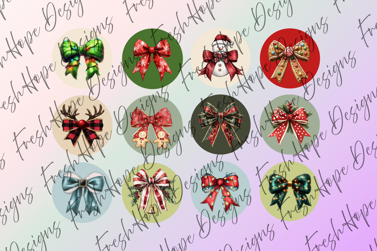 Christmas Bows Cardstock