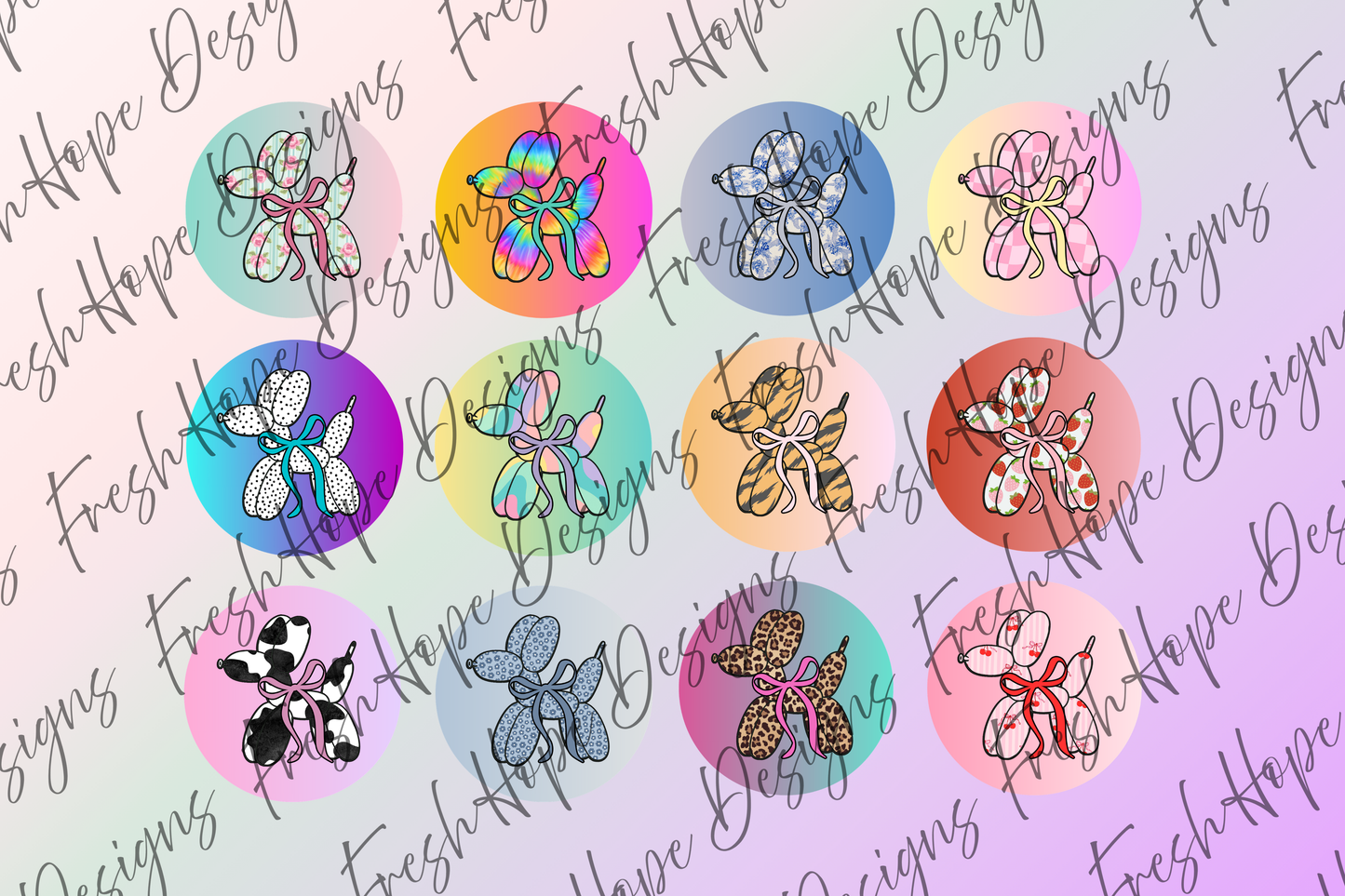 Balloon Dogs Cardstock