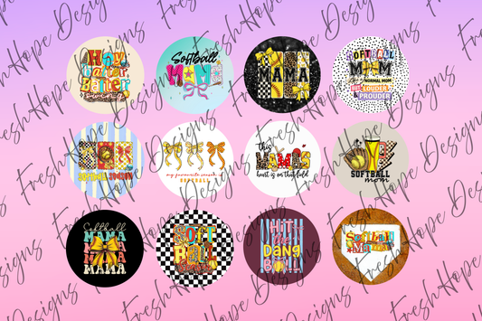 Softball Mama Cardstock