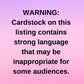 Funny Adult Cardstock