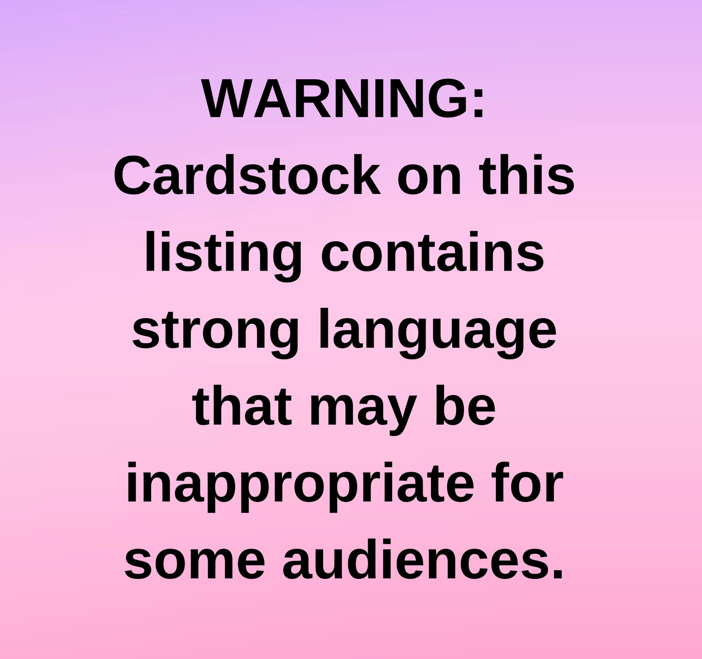 Funny Adult Cardstock