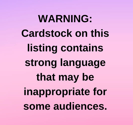 Funny Adult Cardstock