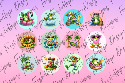Summer Frogs Cardstock
