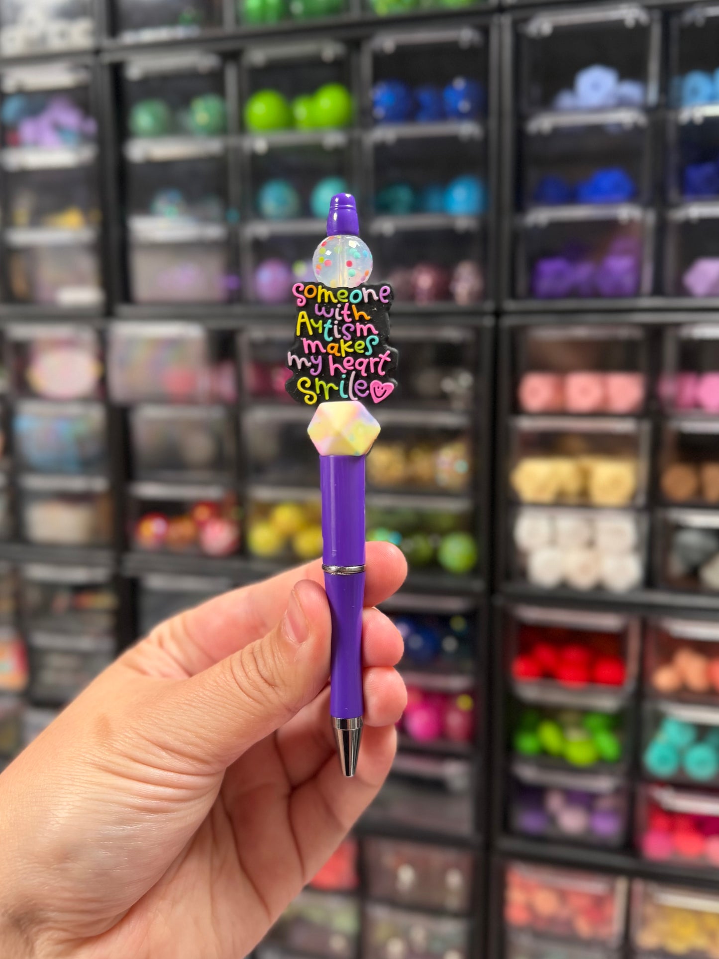 Someone With Autism Beaded Pen