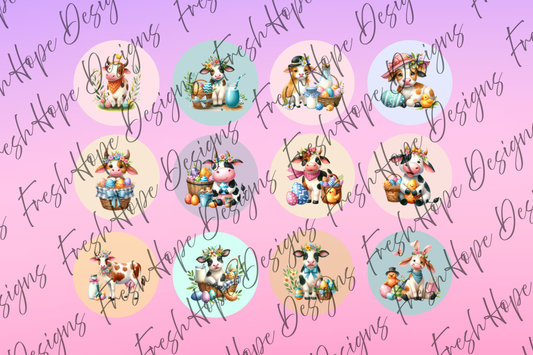 Easter Cows Cardstock