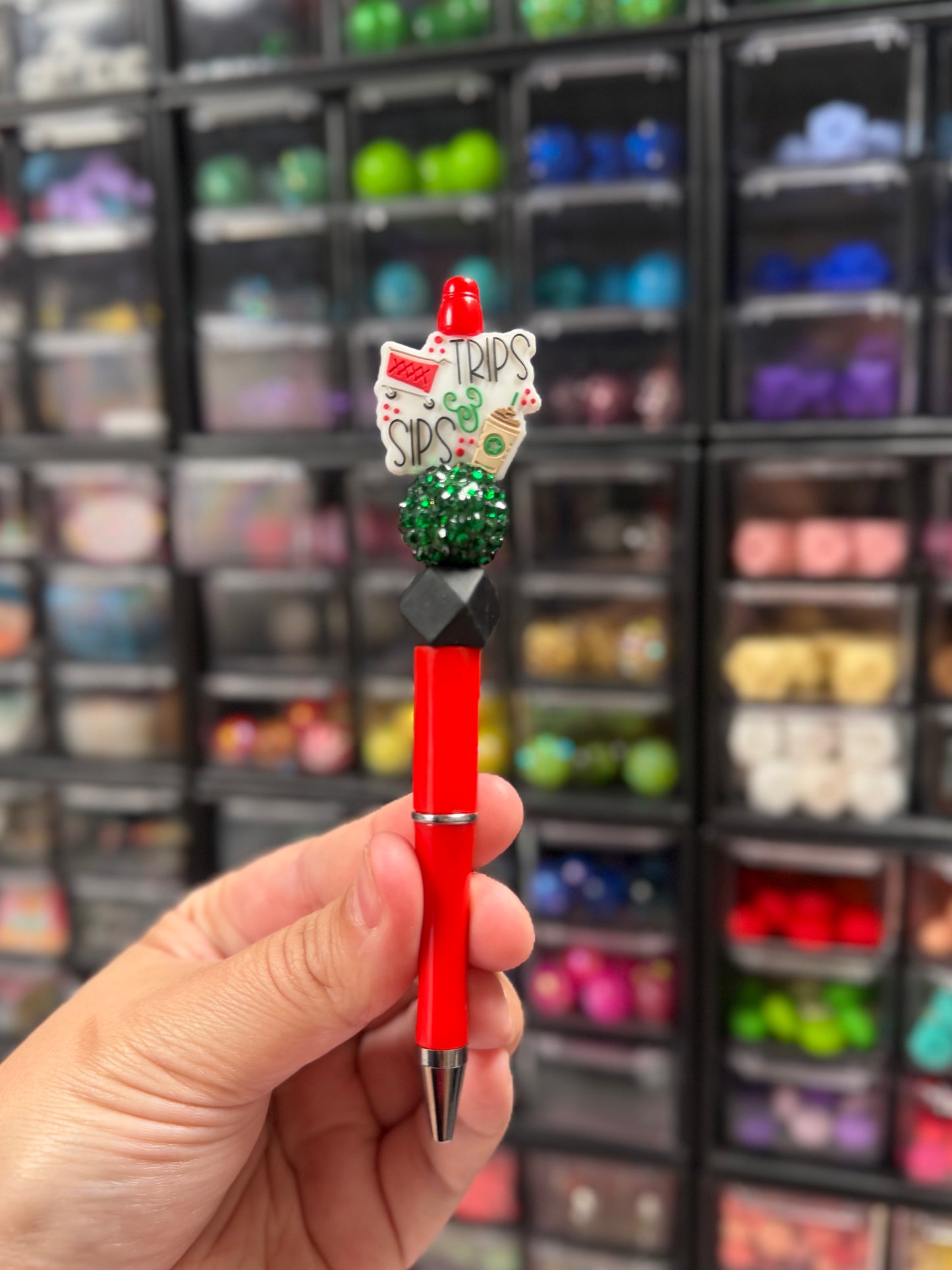 Trips & Sips Beaded Pen
