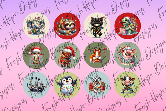 Christmas Animals Cardstock