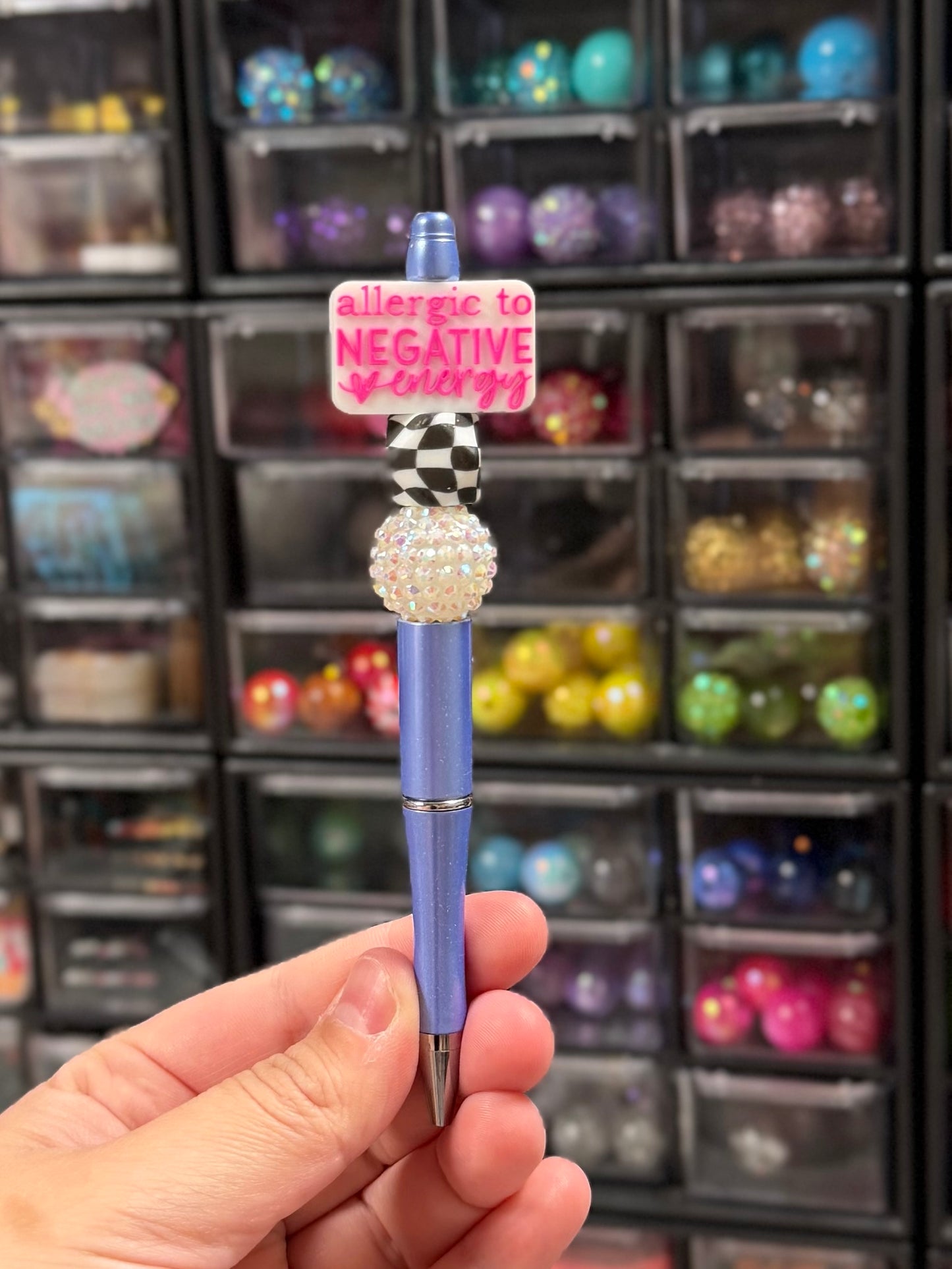 Allergic To Negative Energy Beaded Pen