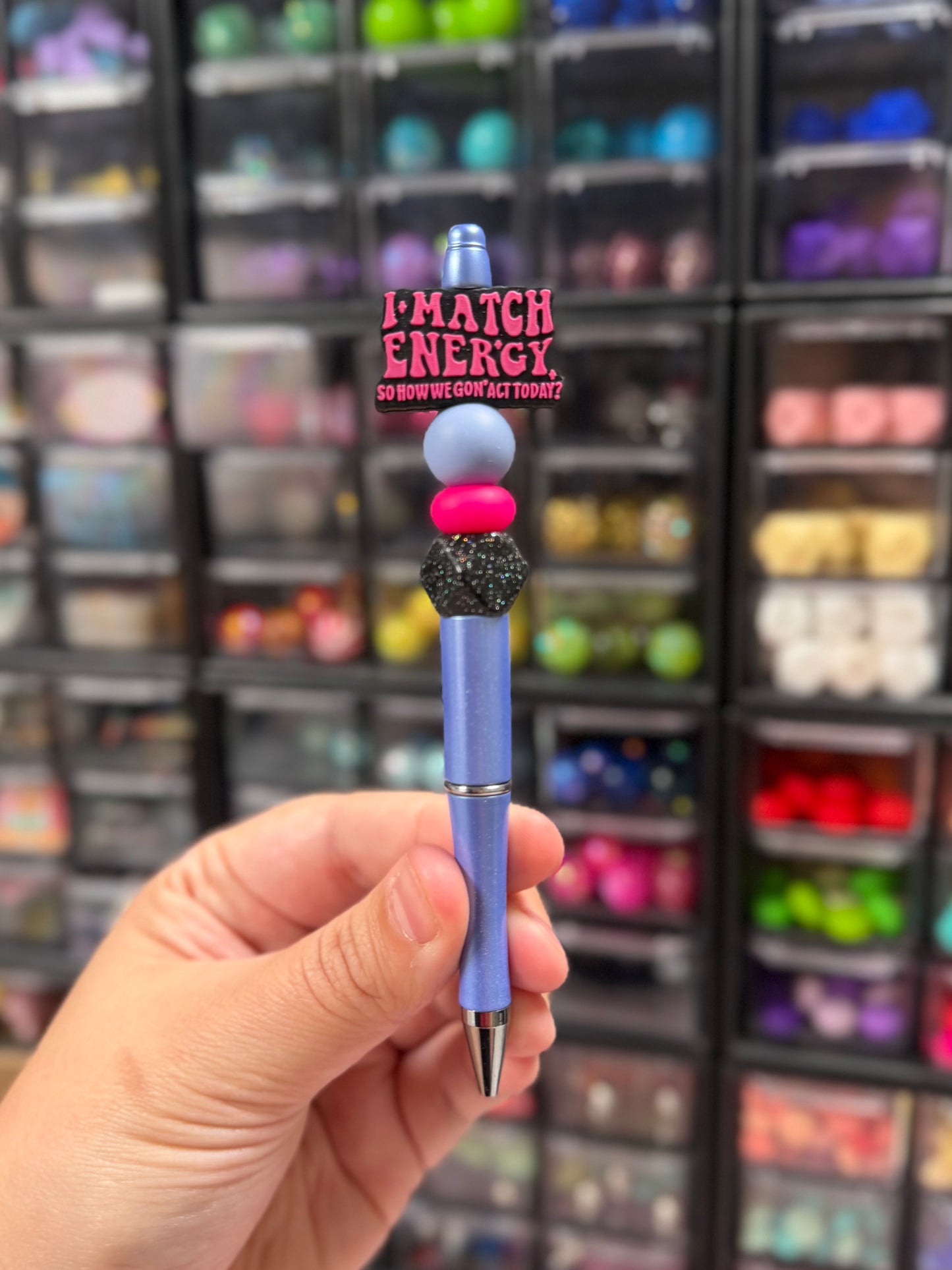 I Match Energy Beaded Pen