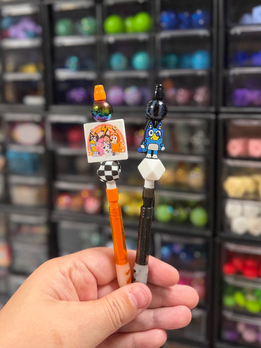 Blue Dog Beaded Pencil