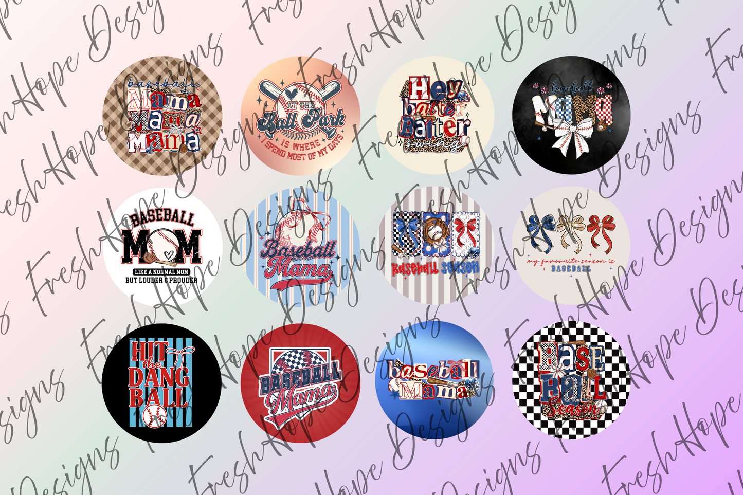 Baseball Mama Cardstock