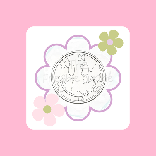 Custom Smiley with Butterflies Freshie